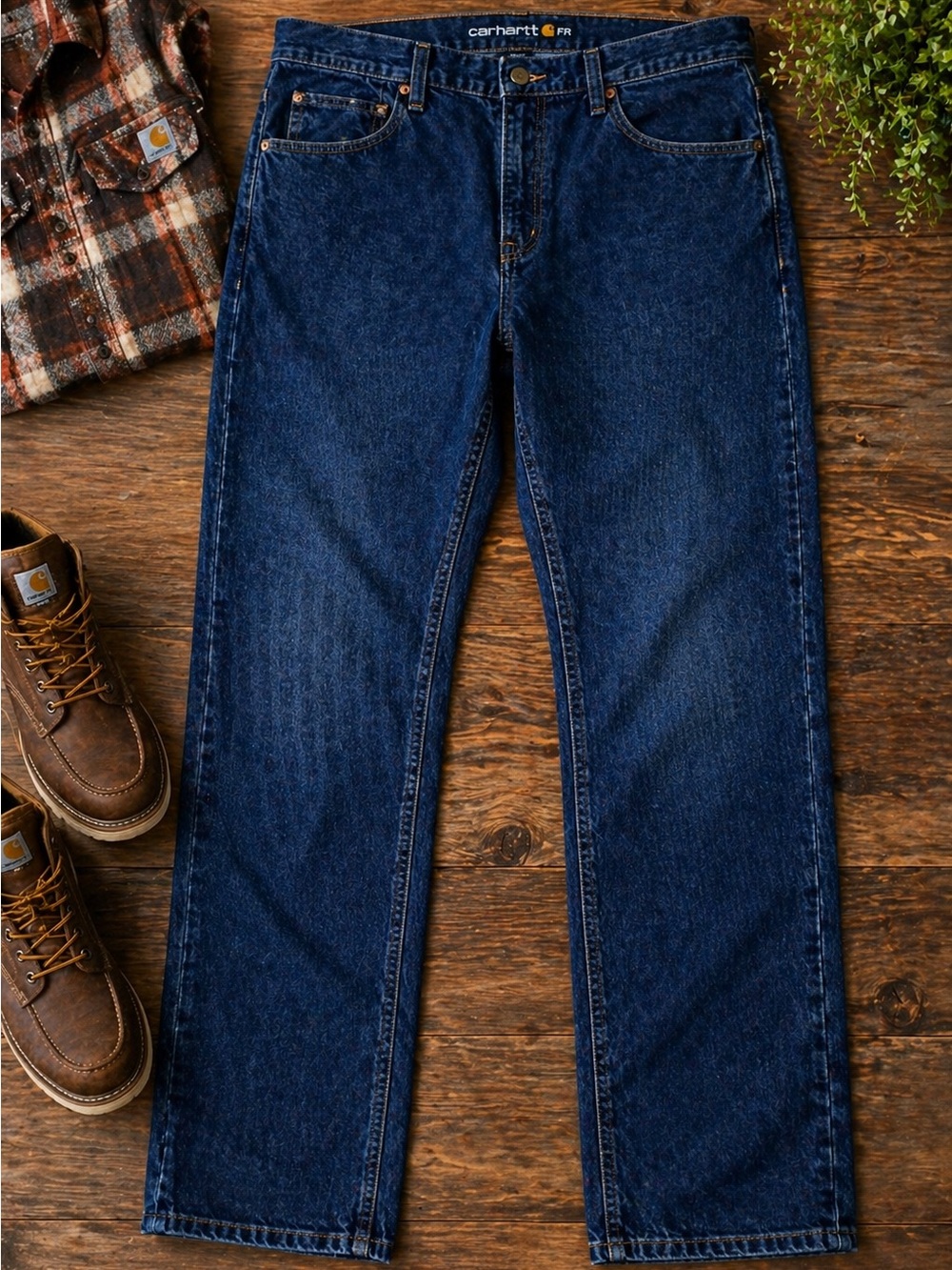 Carhartt FR Flame Resistant Jeans 40x32 Relaxed Fit Workwear Dark Wash Mens